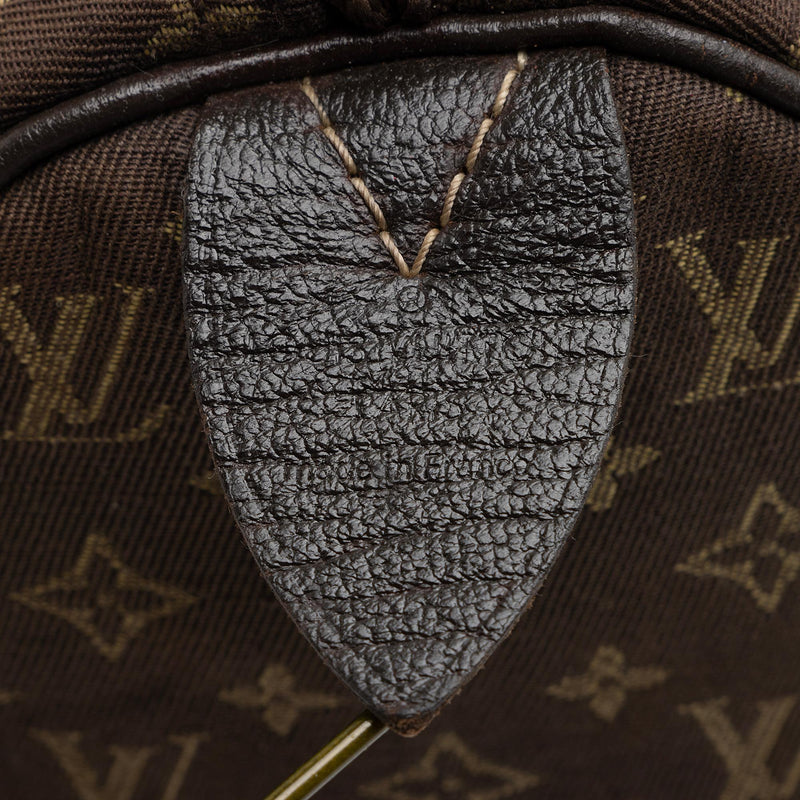 Louis Vuitton Gray Monogram Mini Lin Speedy Bandouliere 30 Black