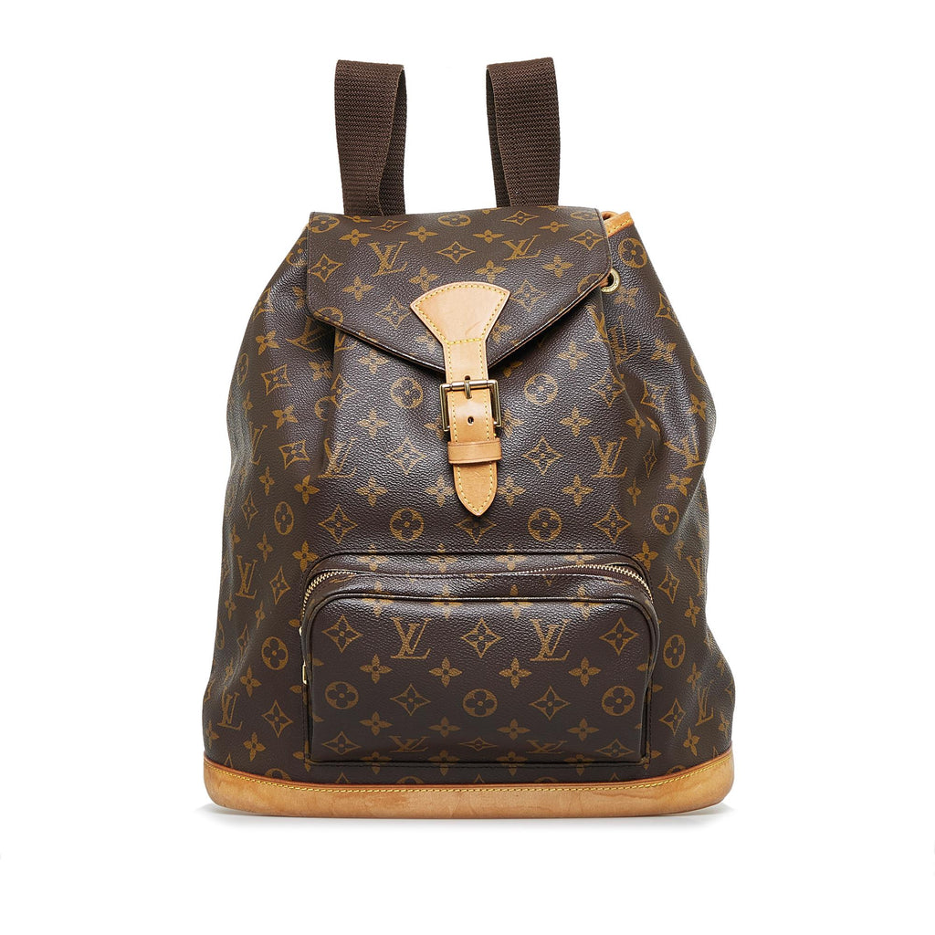 Authentic Louis Vuitton Monogram Montsouris GM Women Large Backpack Bag