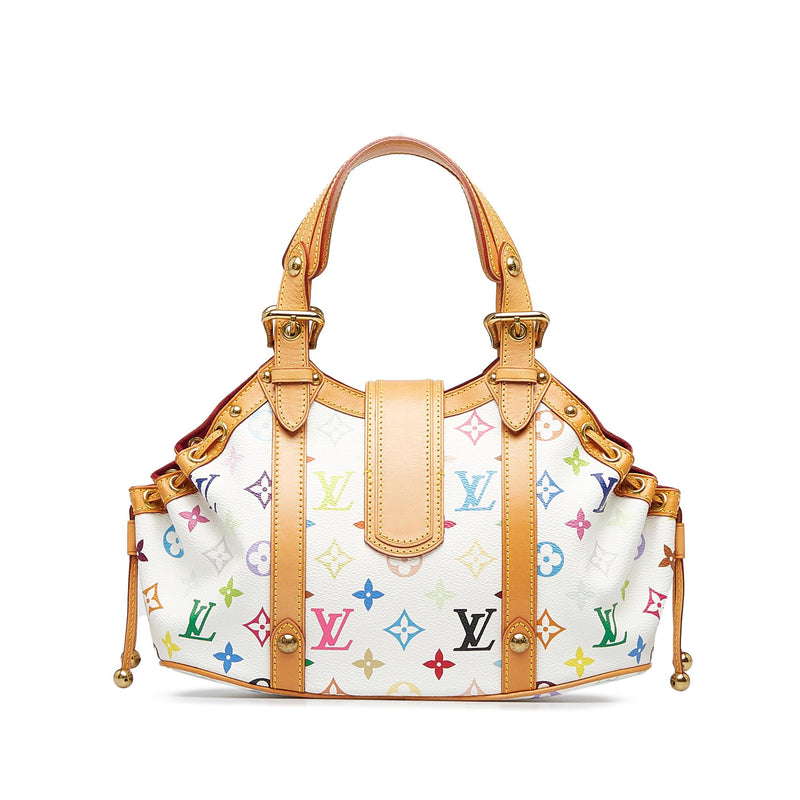 Louis Vuitton Hand Bag White Monogram Multicolor Theda Gm Canvas