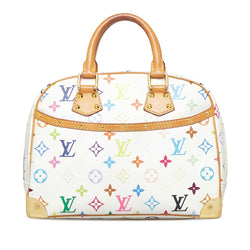 Louis Vuitton Trouville Handbag in White Multicolor Monogram Canvas