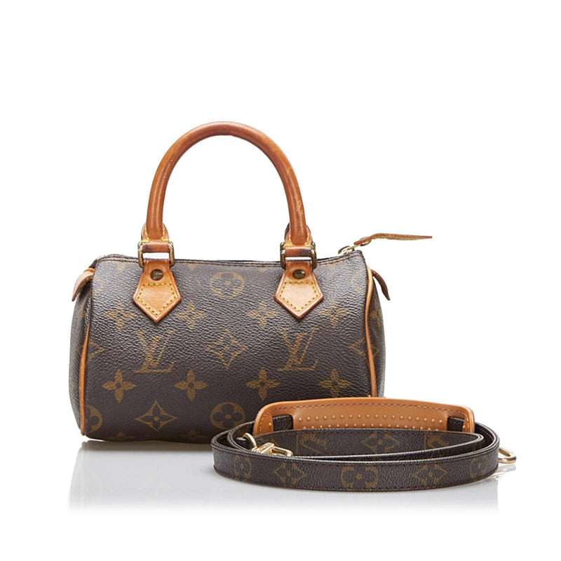 Louis Vuitton, Bags, Auth Louis Vuitton Monogram Nano Speedy With Crossbody  Strap And Accessories