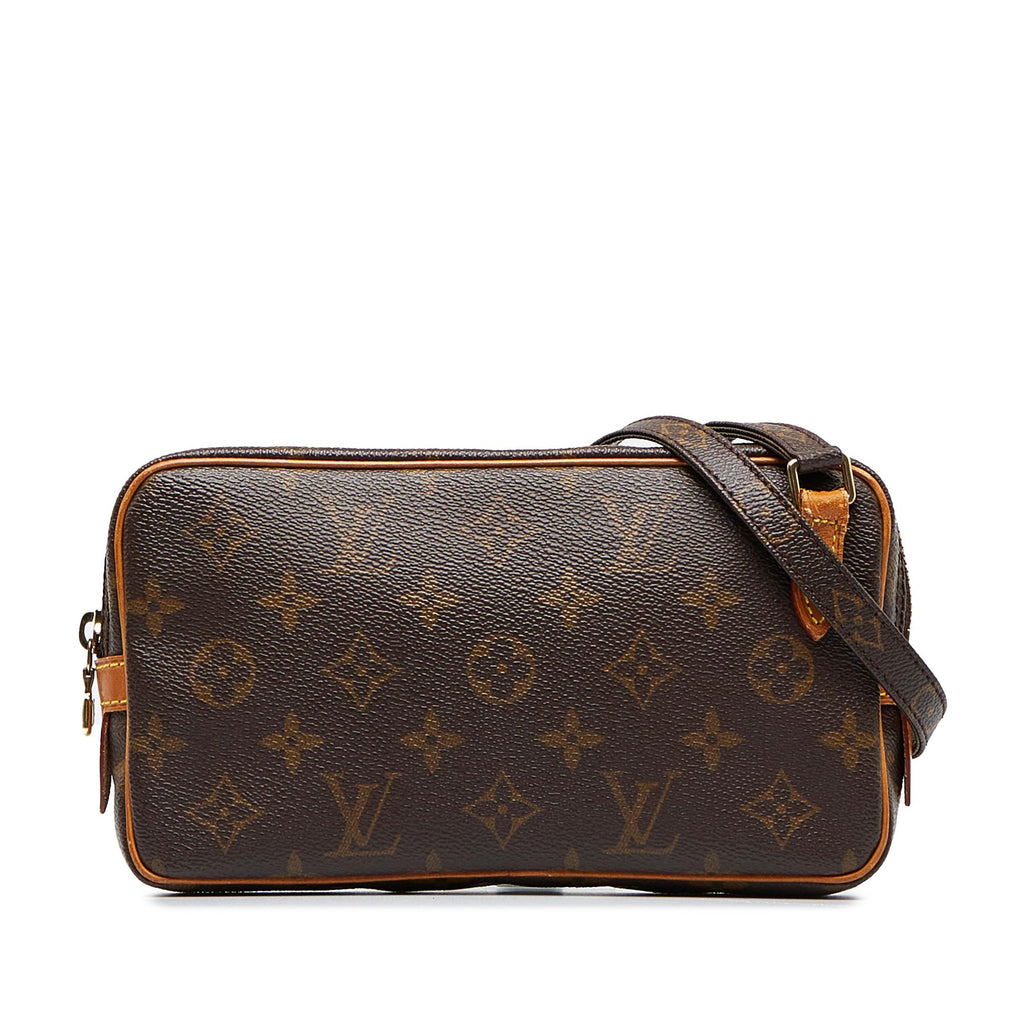 Louis Vuitton Brown Monogram Pochette Marly Bandouliere Leather