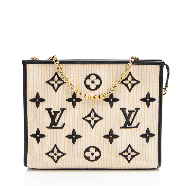 Louis Vuitton Monogram Raffia Toiletry 26 Pouch on Chain (SHF-OIkwlf)