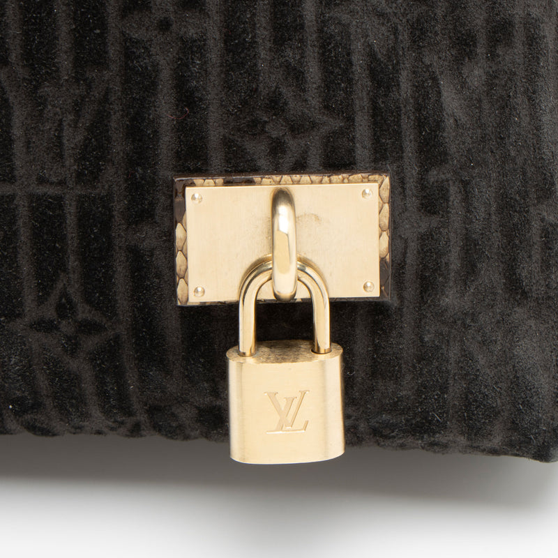 Louis Vuitton Monogram Embossed Suede Python Wish Bag (SHF-vzm4Lr)