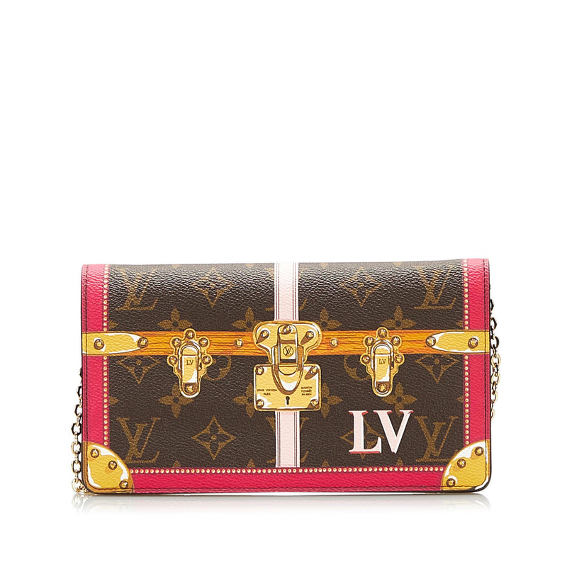 Louis Vuitton Monogram Canvas Summer Trunk Zippy Wallet, Louis Vuitton  Small_Leather_Goods