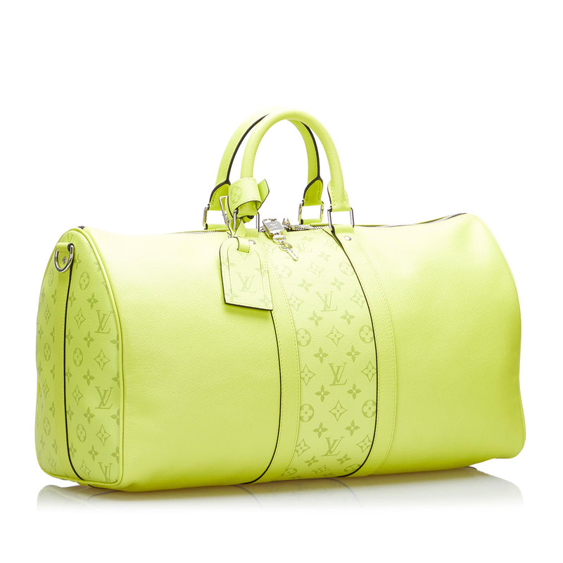 Louis Vuitton Keepall Bandouliere 50 Neon Yellow in Monogram