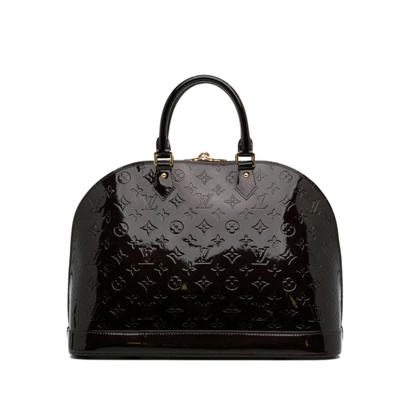 Louis Vuitton Black Monogram Vernis Alma GM Bag Louis Vuitton