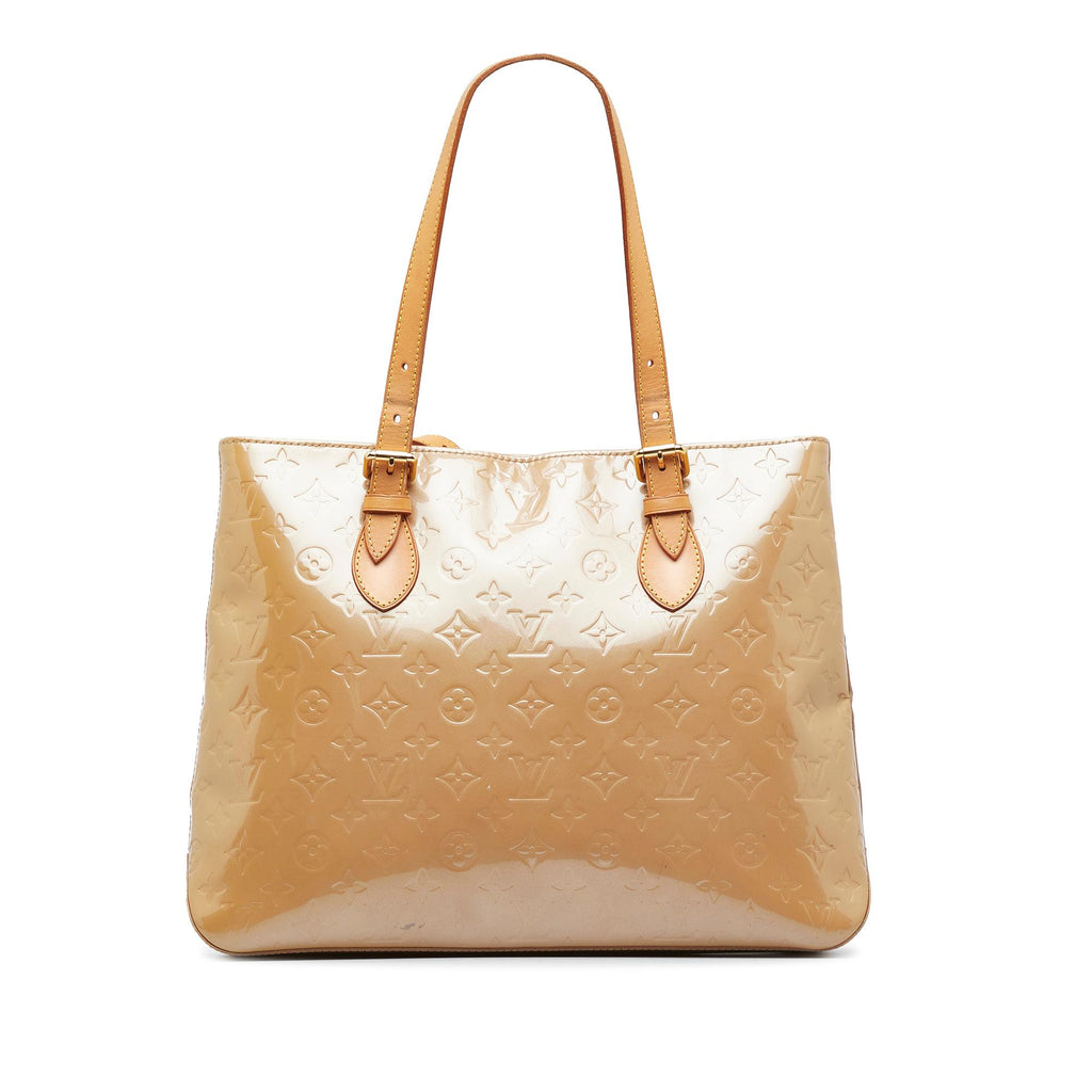 Louis Vuitton Brentwood Handbag Monogram Vernis White