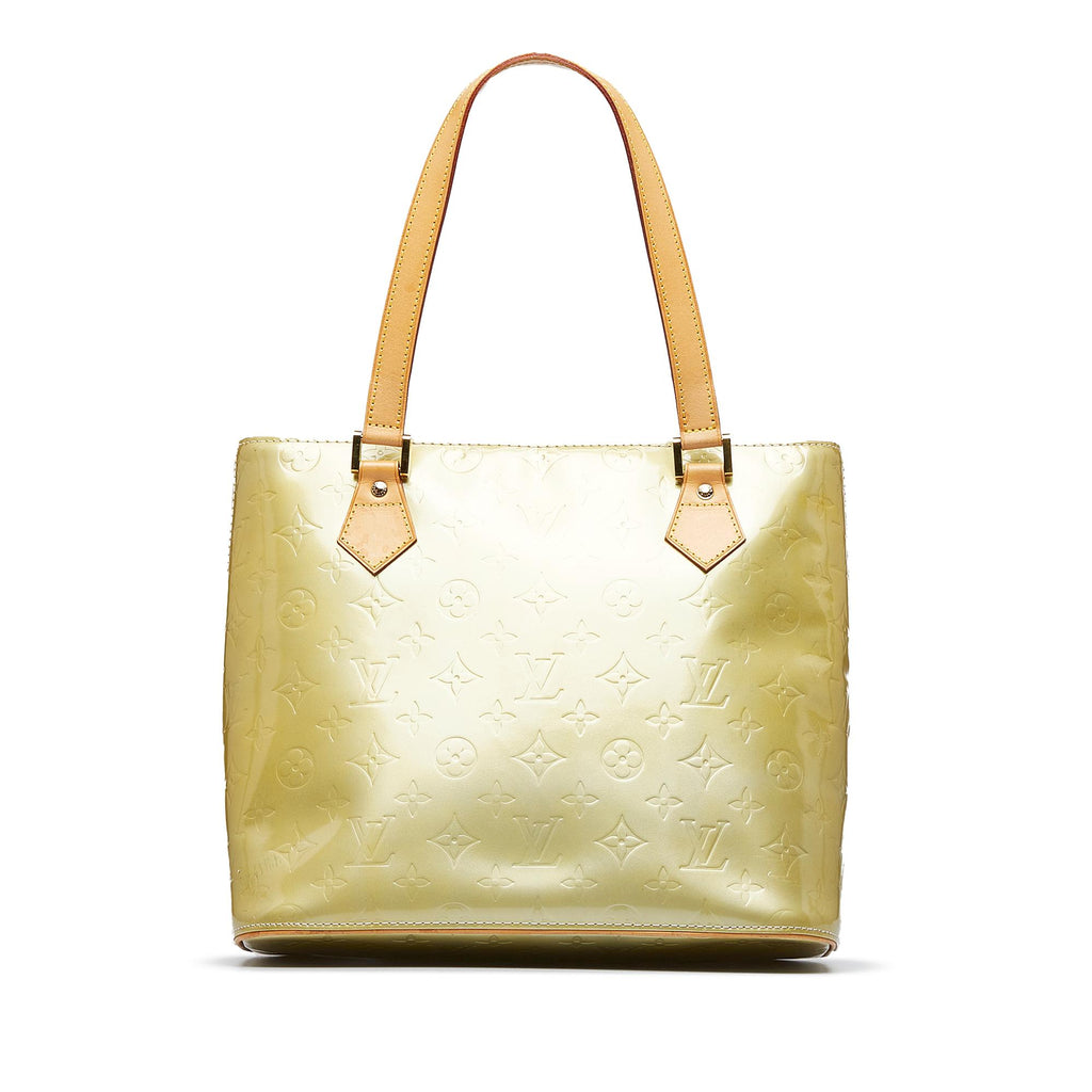 Yellow Louis Vuitton Monogram Vernis Houston Tote Bag