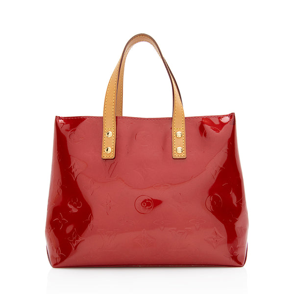 Louis Vuitton Bag Reade Monogram Vernis Pm Red Patent Leather Tote