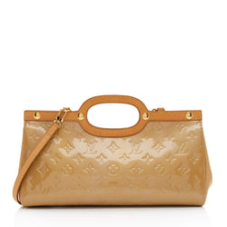 Gold Louis Vuitton Monogram Vernis Roxbury Drive Satchel