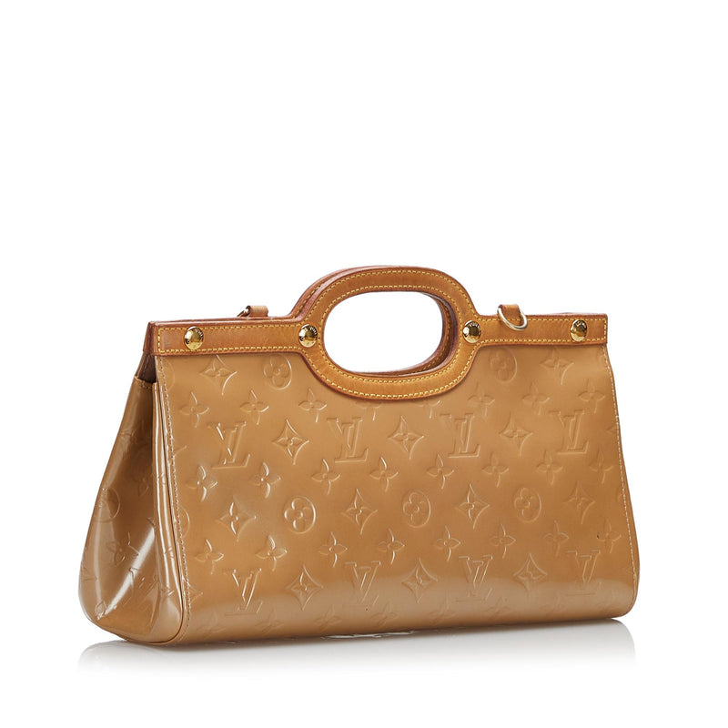 Gold Louis Vuitton Monogram Vernis Roxbury Drive Satchel