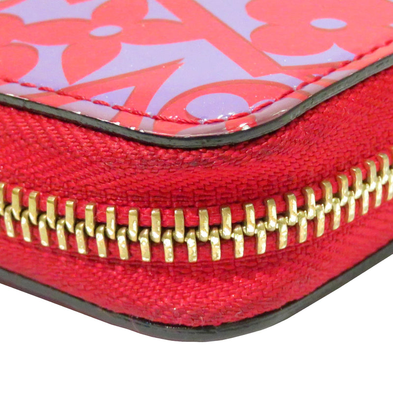 Authentic Louis Vuitton Red Vernis Leather Zippy Wallet