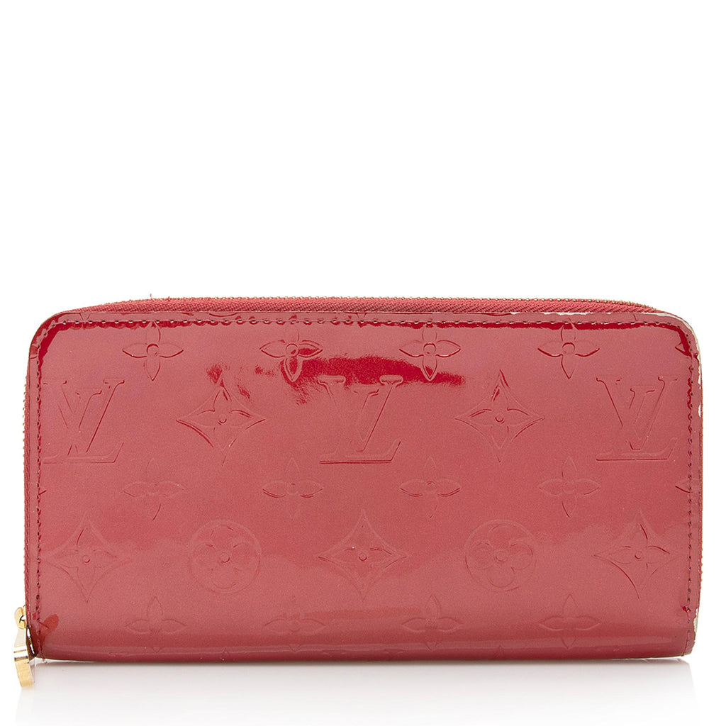 Authentic Louis Vuitton Red Monogram Vernis Zippy Wallet