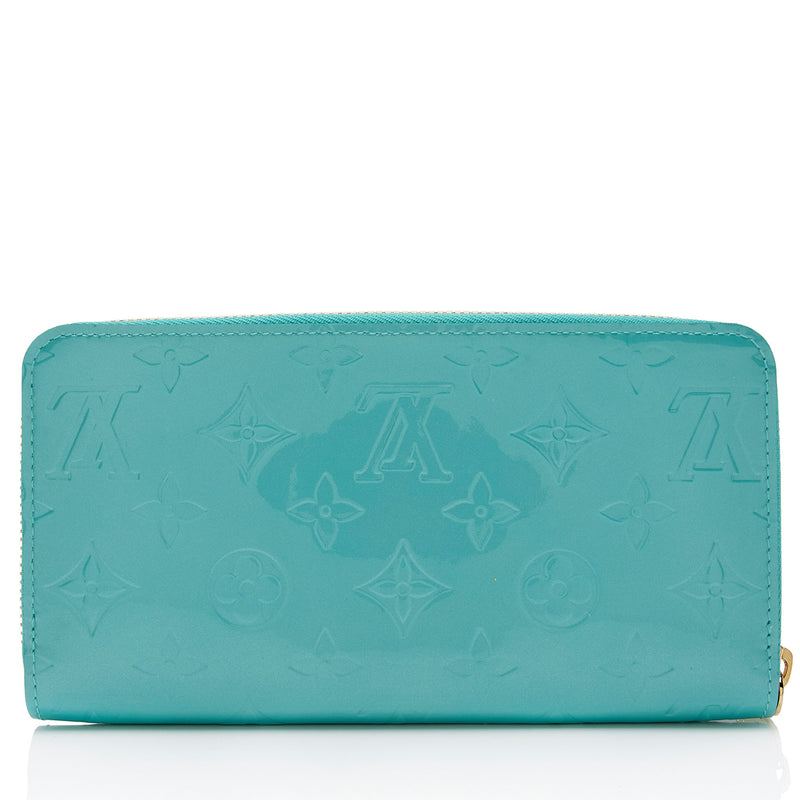 Leather Louis Vuitton turquoise wallet