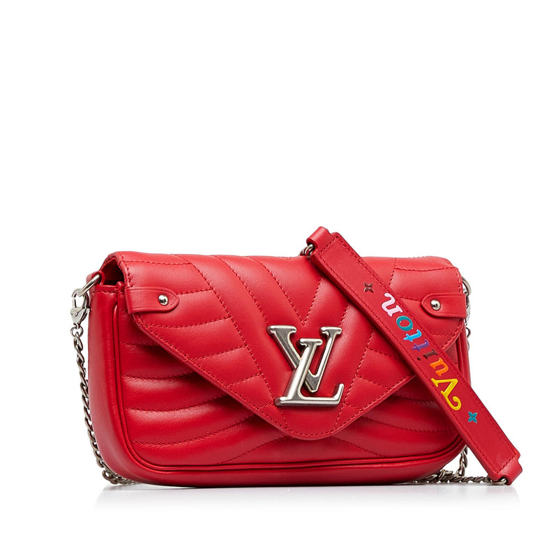 Louis Vuitton New Wave. Chain Pochette, Zipped Pochette, Long