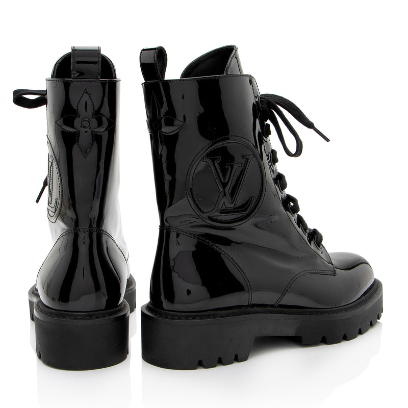 Louis Vuitton Patent Leather Territory Combat Boots - Size 7 / 37 (SHF-foj968)