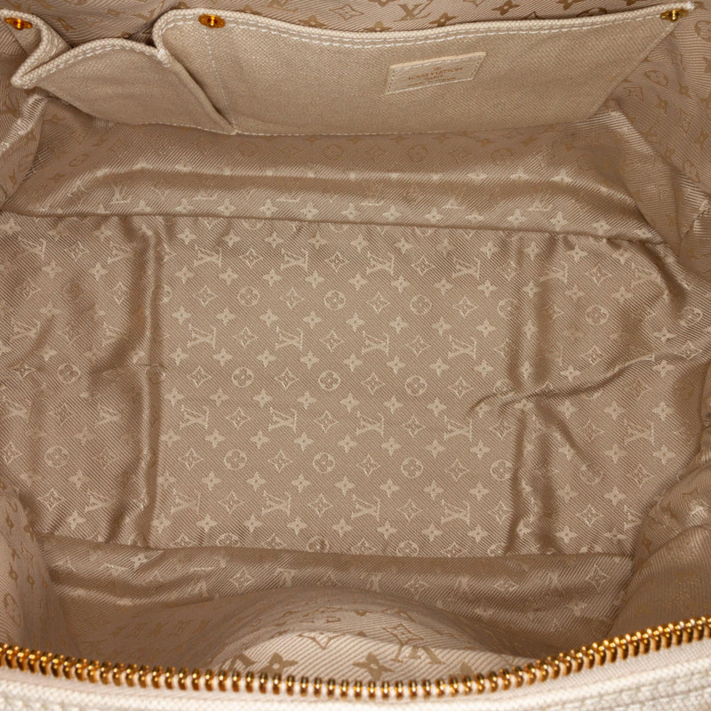 Louis Vuitton Limited Edition Beige Canvas Polka Dots Panema Bowly