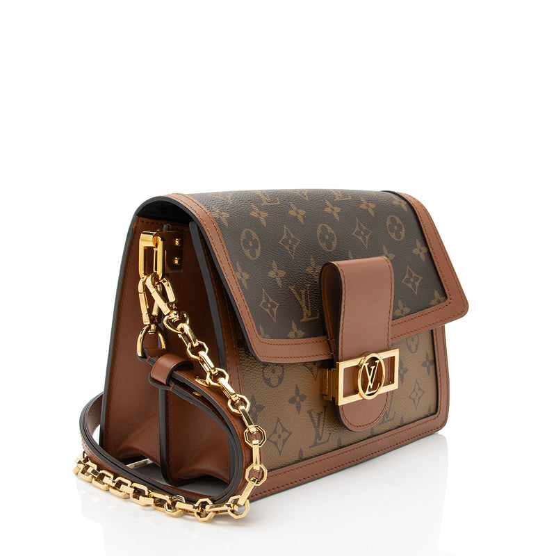 Louis Vuitton Reverse Monogram Dauphine MM Shoulder Bag (SHF-J1x6hG)