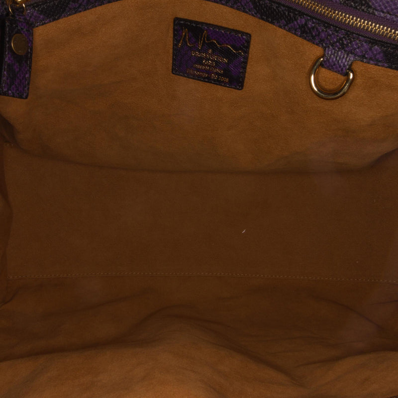 Stunning Louis Vuitton Heartbreak bag jokes Richard Prince Brown Blue  Purple Leather Cloth ref.159347 - Joli Closet