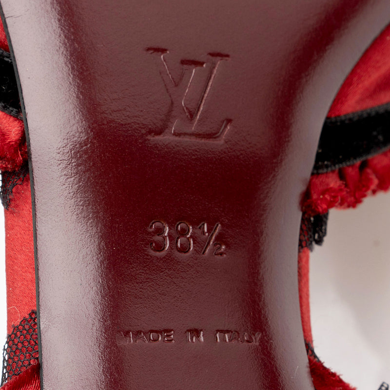 Louis Vuitton Satin Balmoral Bow Kitten Pumps - Size 8.5 / 38.5 (SHF-dG7dQJ)