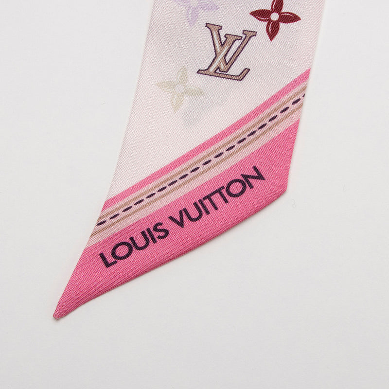 Louis Vuitton Pattern Print, White Ultimate Monogram Bb Silk Bandeau