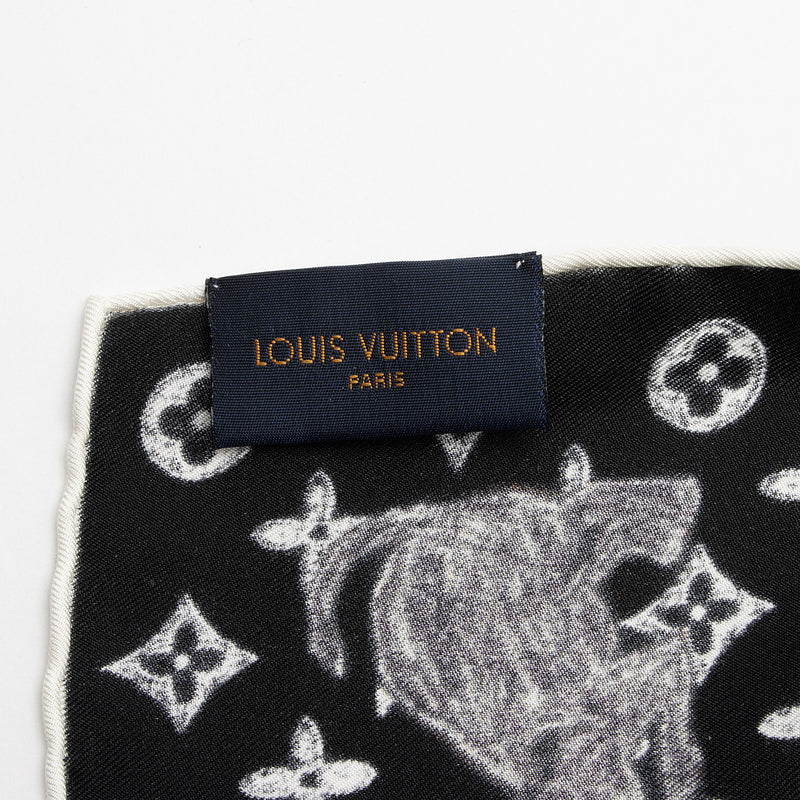 Louis Vuitton Silk Catogram 90cm Scarf (SHF-Ew9N4V)