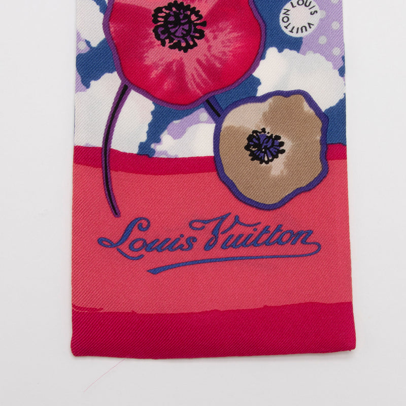 Louis Vuitton Silk Monogram Flowers Bandeau Scarf (SHF-HQrtIY)