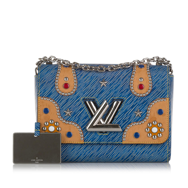 Louis Vuitton Blue EPI Leather Twist Shoulder Bag