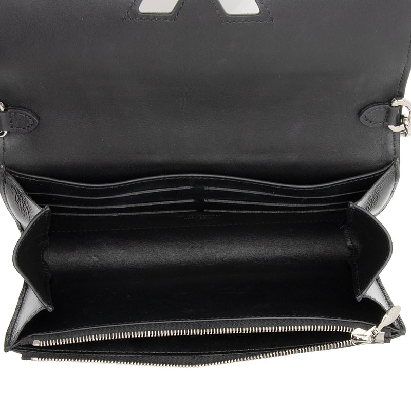 LOUIS VUITTON Calfskin Wild Animal Print Scarf Handle Twist Shoulder Bag MM  800366