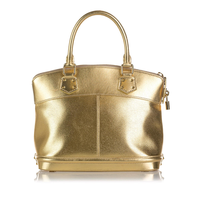 Louis Vuitton Lockit Top Handle Bag MM Gold Leather for sale online
