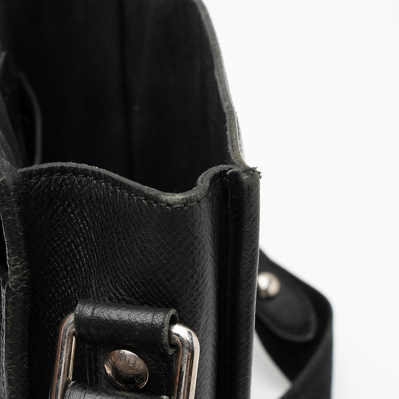 Louis Vuitton Louis Vuitton Andrei Black Taiga Leather Messenger Bag