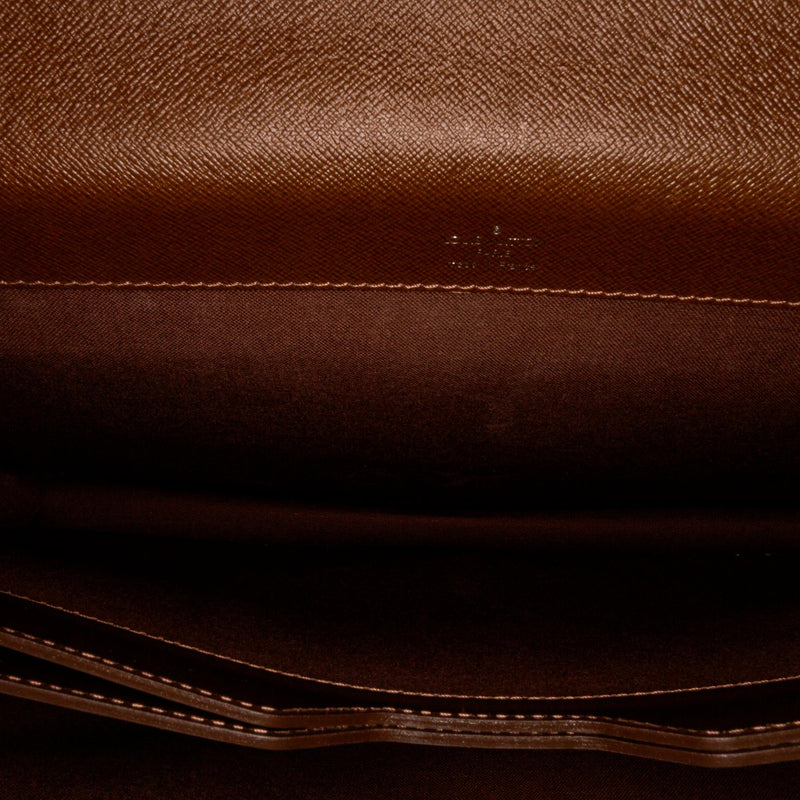 Robusto Briefcase Monogram Canvas and Taiga Leather