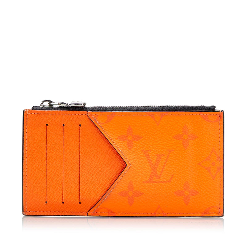 Louis Vuitton - Authenticated Coin Card Holder Small Bag - Leather Orange Plain for Men, Very Good Condition