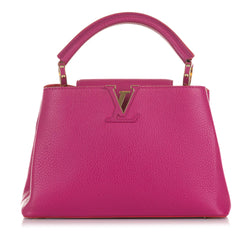 Louis Vuitton Capucines Bb Taurillon Leather Shoulder Bag Purple