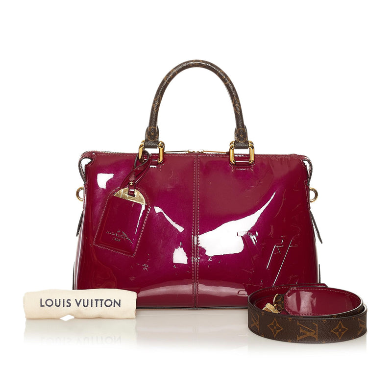 Louis Vuitton Pattern Print, Pink Vernis Miroir Alma Bb w/ Strap