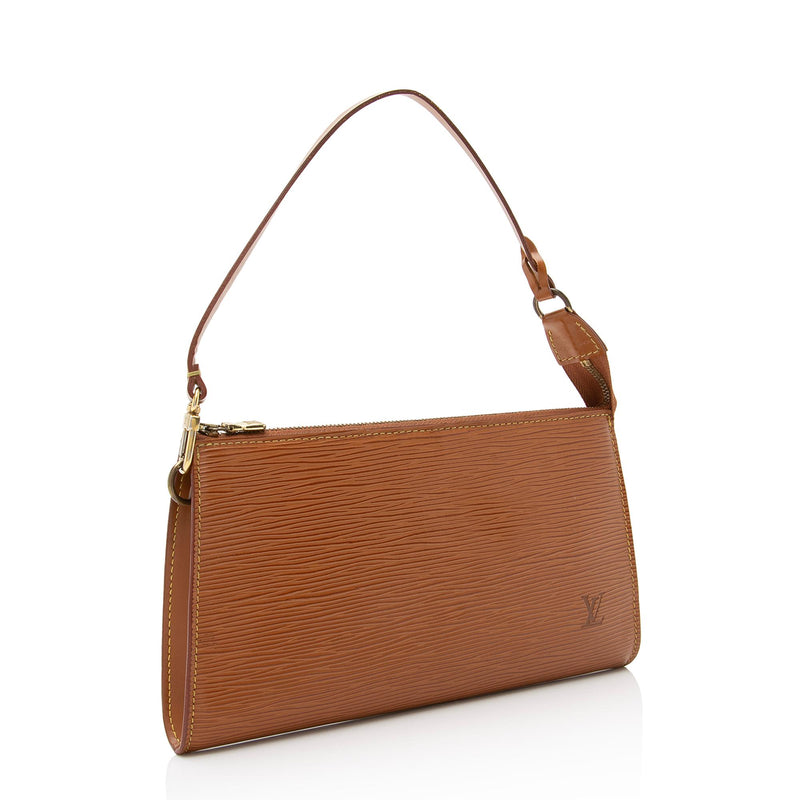 Louis Vuitton Orange Epi Leather Pochette Handbag