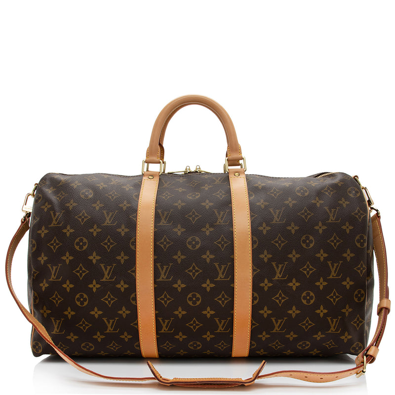 Louis Vuitton Keepall 55 Bandouliere Duffle Brown Canvas/Leather