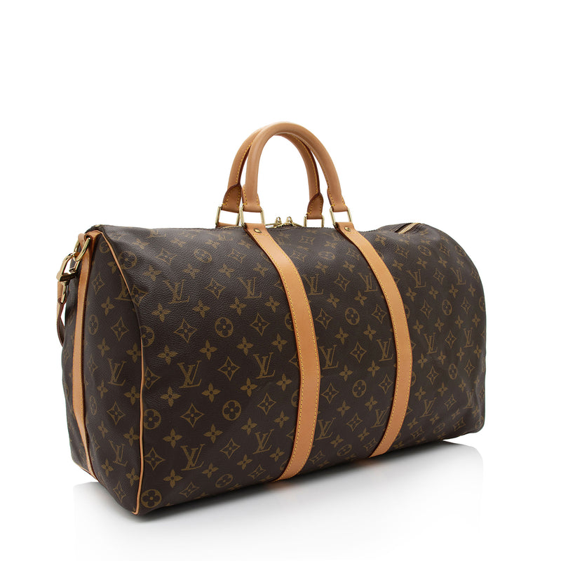 Louis Vuitton Monogram Canvas Keepall Bandouliere 50 Duffle Bag
