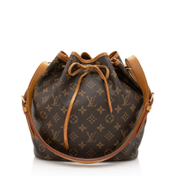 Pre-Owned Louis Vuitton Petit Noe Monogram Brown Shoulder Bag 