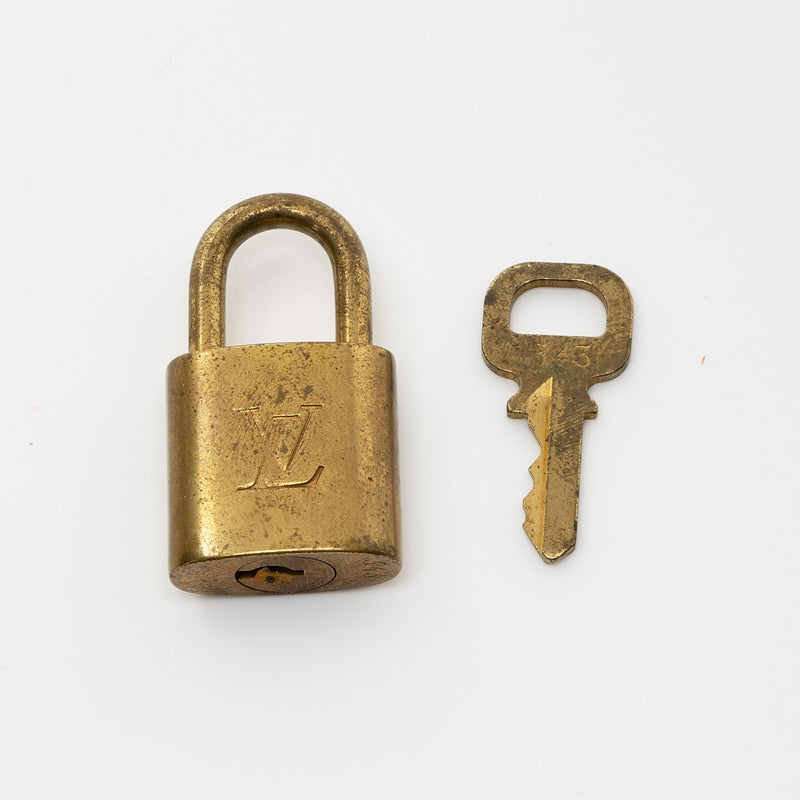 Louis Vuitton Lock & Key Goldtone Brass -Fits Keepall Bag