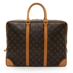 Louis Vuitton Monogram Porte Documents Voyage PM Bag in Brown