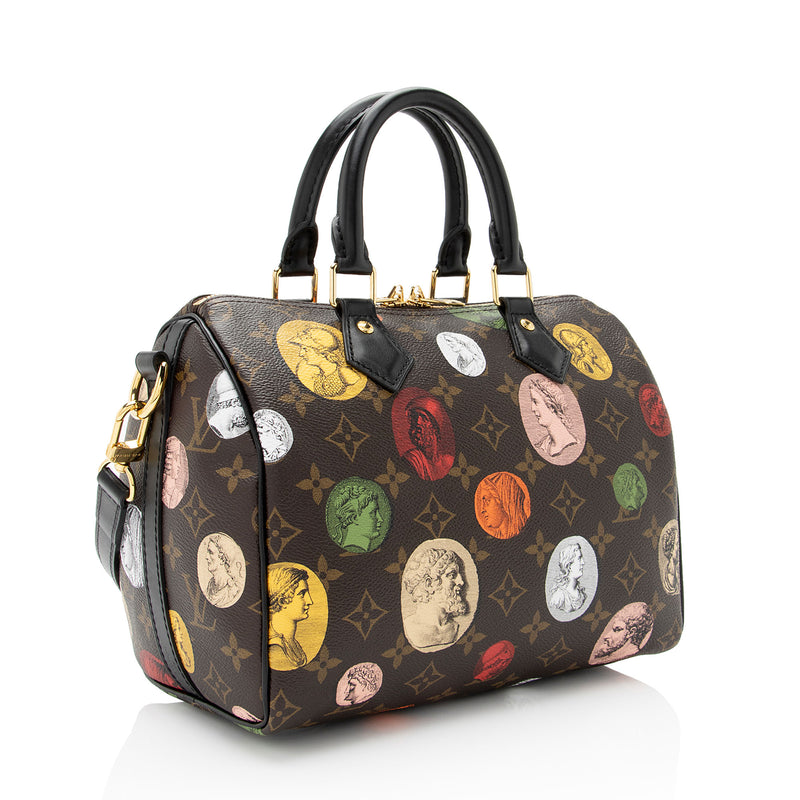 Louis Vuitton x Fornasetti Speedy Bandouliere 25 Monogram Cameo Brown in  Coated Canvas with Gold-tone - US