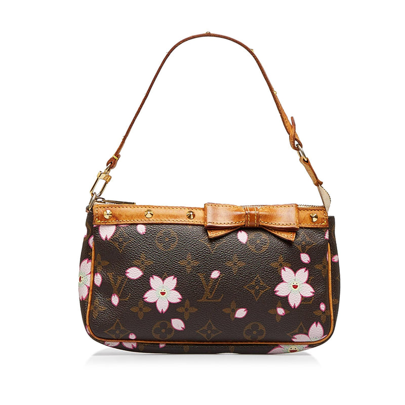 LOUIS VUITTON Monogram Cherry Blossom Accessories Pochette Bag