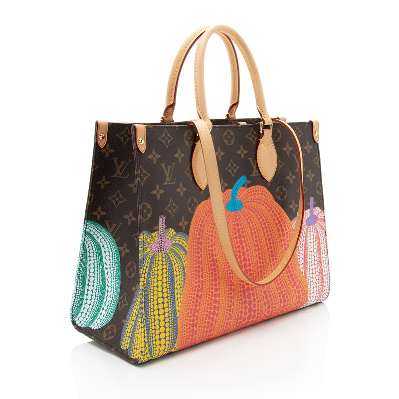 Louis Vuitton x YK Monogram Canvas Pumpkin Onthego MM Tote (SHF-8NCXSI)