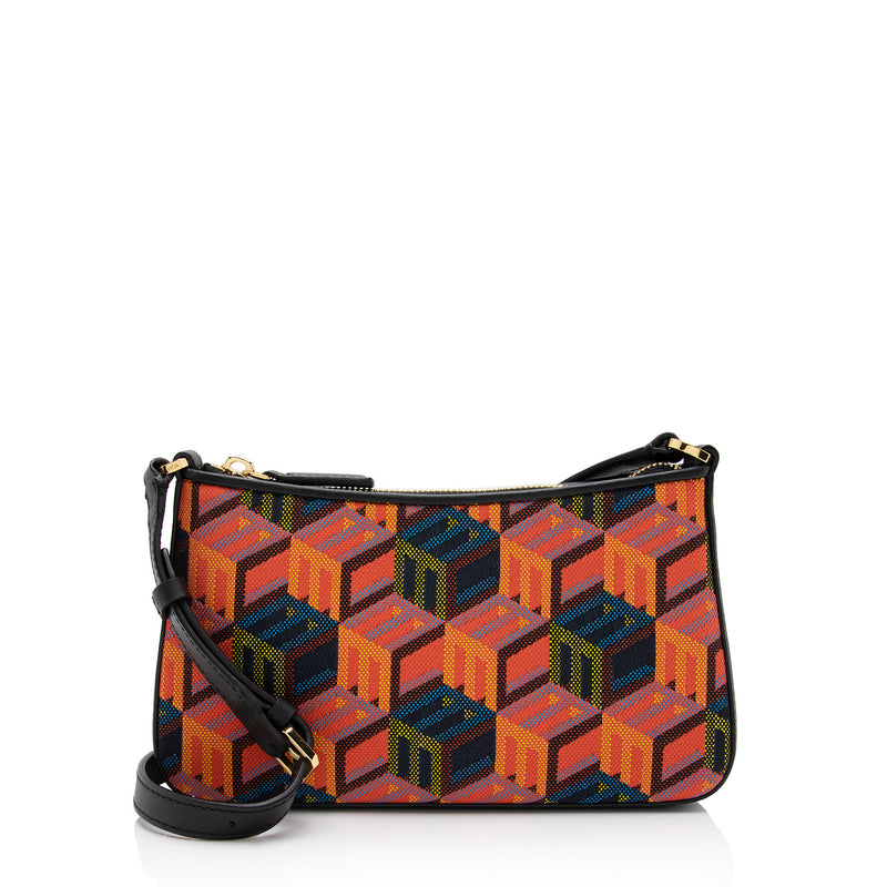 MCM Cubic Monogram Jacquard Mini Shoulder Bag (SHF-zrReLT)