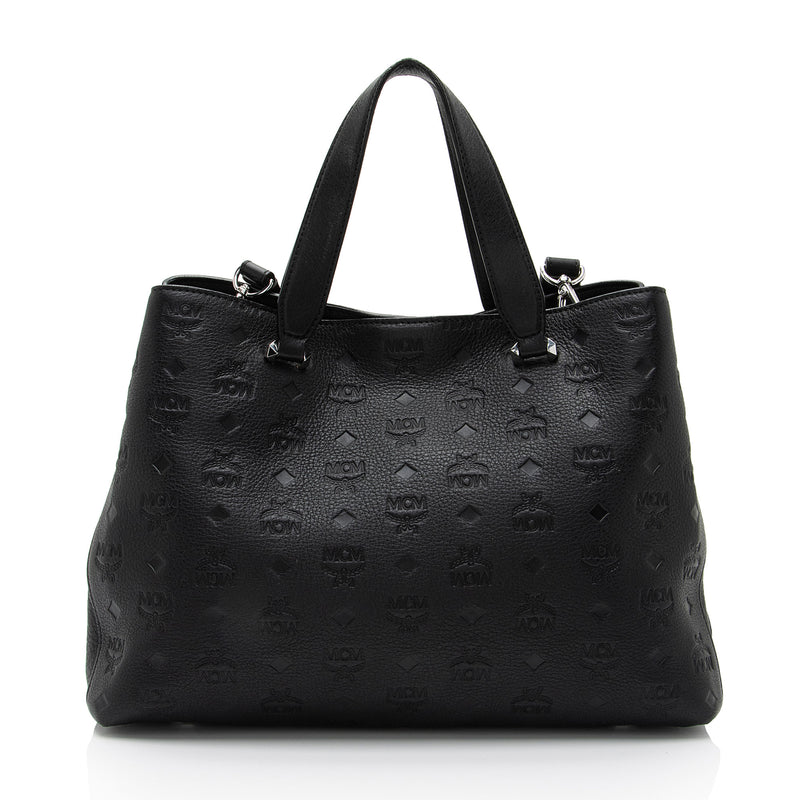 MCM Embossed Leather Essential Large Tote (SHF-uND5jq)