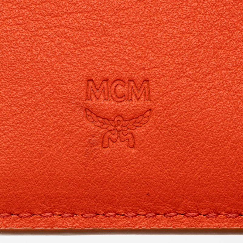 MCM Aren Flap Trifold Mini Wallet in Natural for Men