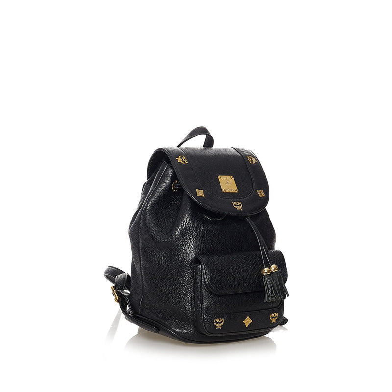 MCM Leather Drawstring Backpack (SHG-32342)