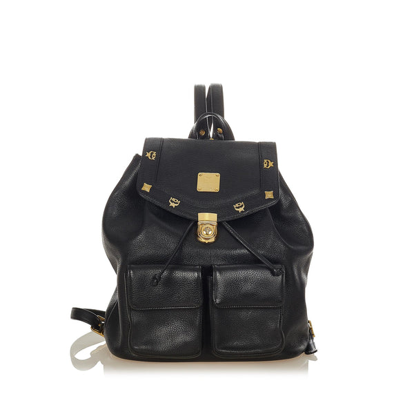 MCM Leather Drawstring Backpack (SHG-34058)